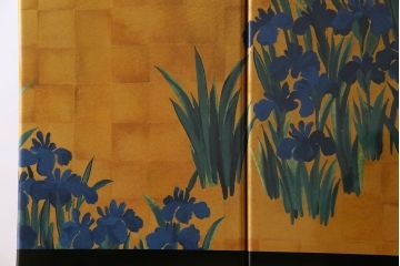 中古　尾形光琳　燕子花図(左隻)　上品な衣装箪笥(ワードローブ)(3)