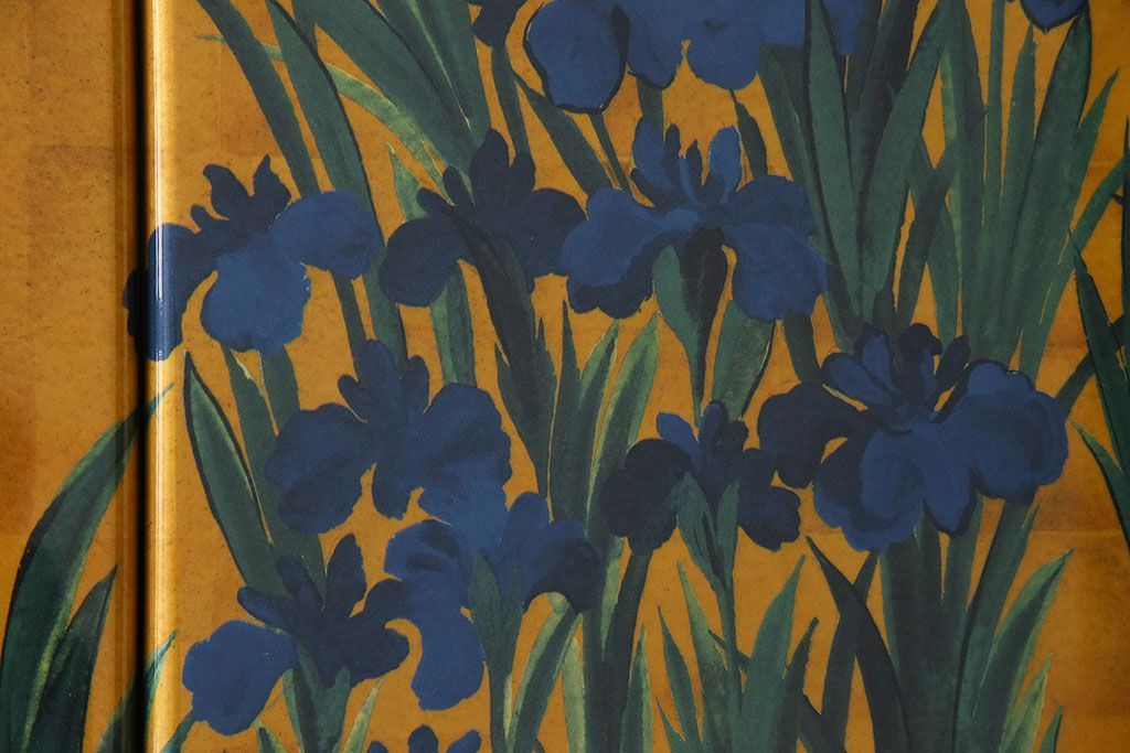 中古　尾形光琳　燕子花図(左隻)　上品な衣装箪笥(ワードローブ)(3)