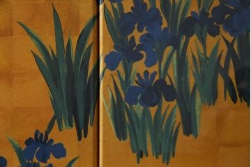 中古　尾形光琳　燕子花図(左隻)　上品な衣装箪笥(ワードローブ)(3)