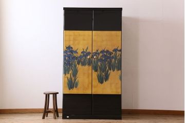 中古　尾形光琳　燕子花図(右隻)　上品な衣装箪笥(ワードローブ)
