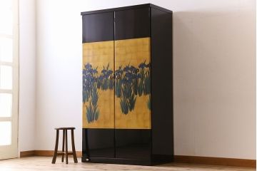 中古　尾形光琳　燕子花図(右隻)　上品な衣装箪笥(ワードローブ)