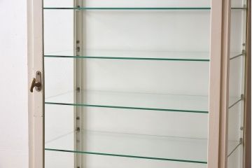 アンティーク家具　希少イギリスアンティーク　メタルキャビネット(ガラスケース・ショーケース)