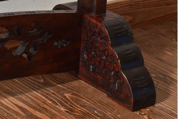 アンティーク雑貨　中古　伝統工芸　軽井沢彫　桜　姿見(大型ミラー)