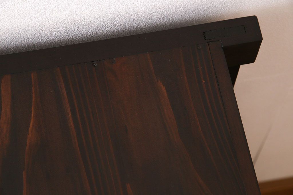 アンティーク家具　古民具・骨董　六尺　昇り引き出し付き!古い水屋箪笥サイドボード(リビングボード・テレビボード)