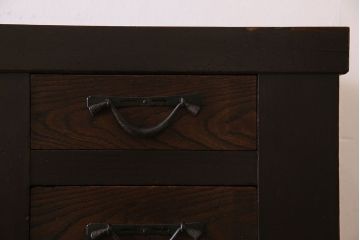 アンティーク家具　古民具・骨董　六尺　昇り引き出し付き!古い水屋箪笥サイドボード(リビングボード・テレビボード)