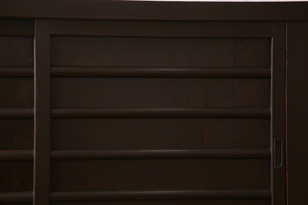 アンティーク家具　古民具・骨董　六尺　昇り引き出し付き!古い水屋箪笥サイドボード(リビングボード・テレビボード)