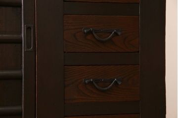 アンティーク家具　古民具・骨董　六尺　昇り引き出し付き!古い水屋箪笥サイドボード(リビングボード・テレビボード)