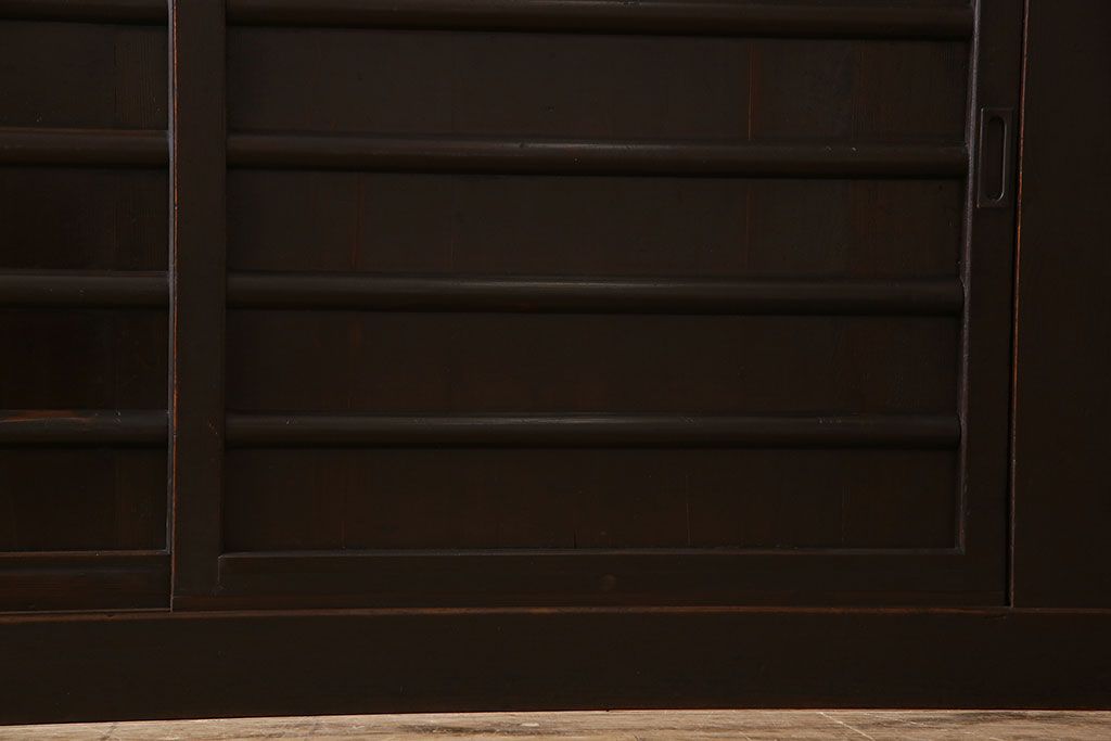 アンティーク家具　古民具・骨董　六尺　昇り引き出し付き!古い水屋箪笥サイドボード(リビングボード・テレビボード)