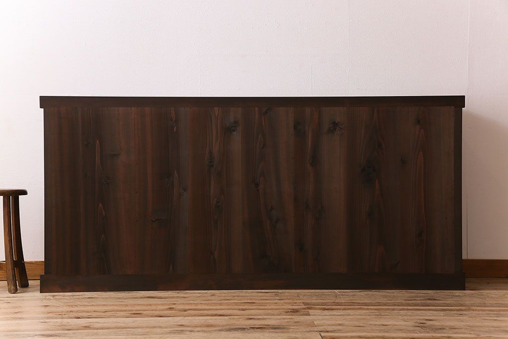 アンティーク家具　古民具・骨董　六尺　昇り引き出し付き!古い水屋箪笥サイドボード(リビングボード・テレビボード)