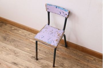 ヴィンテージ家具　イギリスビンテージ　ペイント　スクールチェア(チャイルドチェア)(2)