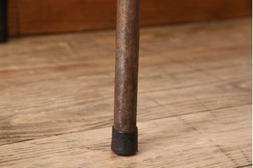 ヴィンテージ家具　イギリスビンテージ　ピンクペイント　鉄脚スクールチェア(チャイルドチェア、キッズチェア、ダイニングチェア、板座チェア、ベビーチェア、こども椅子、子どもイス、ビンテージ、英国)(3)(R-024500)
