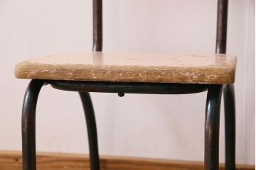 ヴィンテージ家具　イギリスビンテージ　ピンクペイント　スクールチェア(チャイルドチェア)(1)