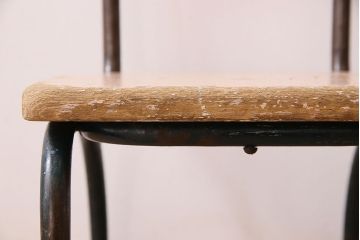 ヴィンテージ家具　イギリスビンテージ　ピンクペイント　スクールチェア(チャイルドチェア)(1)