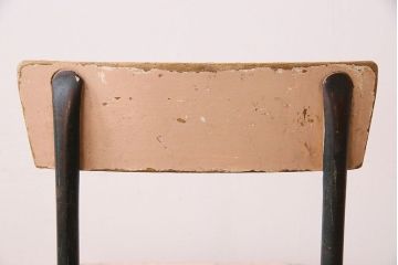 ヴィンテージ家具　イギリスビンテージ　ピンクペイント　スクールチェア(チャイルドチェア)(1)