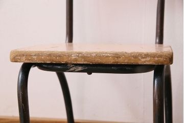 ヴィンテージ家具　イギリスビンテージ　ピンクペイント　スクールチェア(チャイルドチェア)(2)
