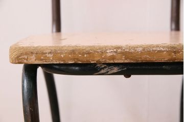 ヴィンテージ家具　イギリスビンテージ　ピンクペイント　スクールチェア(チャイルドチェア)(2)
