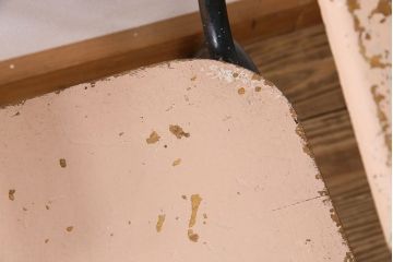 ヴィンテージ家具　イギリス　鉄脚スクールチェア(チャイルドチェア、キッズチェア、アームチェア、ダイニングチェア、板座チェア、ベビーチェア、こども椅子、子どもイス、ビンテージ、英国)(3)(R-024503)