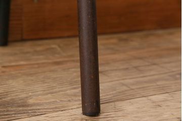 ヴィンテージ家具　イギリス　鉄脚スクールチェア(チャイルドチェア、キッズチェア、アームチェア、ダイニングチェア、板座チェア、ベビーチェア、こども椅子、子どもイス、ビンテージ、英国)
