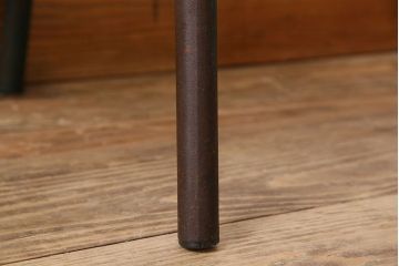 ヴィンテージ家具　イギリス　鉄脚スクールチェア(チャイルドチェア、キッズチェア、アームチェア、ダイニングチェア、板座チェア、ベビーチェア、こども椅子、子どもイス、ビンテージ、英国)