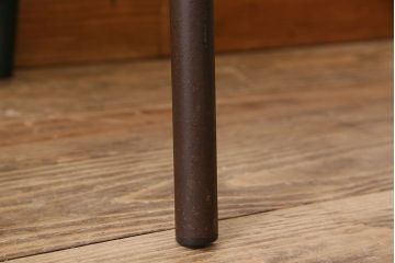 ヴィンテージ家具　イギリス　鉄脚スクールチェア(チャイルドチェア、キッズチェア、アームチェア、ダイニングチェア、板座チェア、ベビーチェア、こども椅子、子どもイス、ビンテージ、英国)