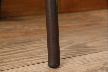 ヴィンテージ家具　イギリス　鉄脚スクールチェア(チャイルドチェア、キッズチェア、アームチェア、ダイニングチェア、板座チェア、ベビーチェア、こども椅子、子どもイス、ビンテージ、英国)(2)
