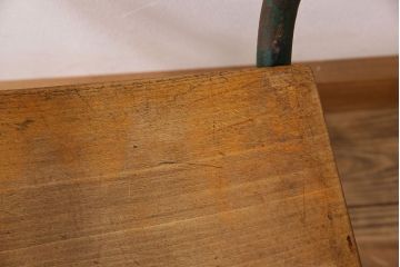 ヴィンテージ家具　イギリス　鉄脚スクールチェア(チャイルドチェア、キッズチェア、アームチェア、ダイニングチェア、板座チェア、ベビーチェア、こども椅子、子どもイス、ビンテージ、英国)(3)