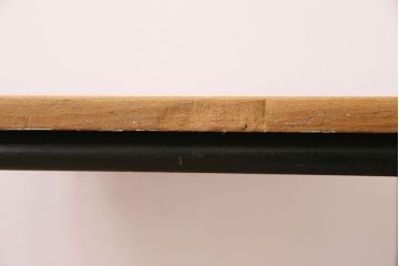 ヴィンテージ家具　半円型天板　鉄脚スクールデスク(キッズデスク)　イギリス　ビンテージ(1)