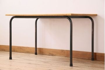ヴィンテージ家具　鉄脚スクールデスク(キッズデスク)　イギリス　ビンテージ(2)