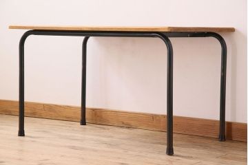 ヴィンテージ家具　鉄脚スクールデスク(キッズデスク)　イギリス　ビンテージ(3)