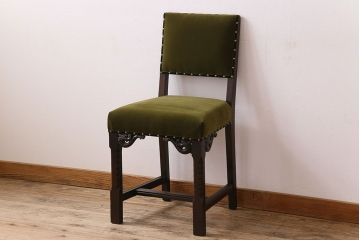 アンティーク家具　オーク材製のダイニングチェア(椅子)　イギリスアンティーク(1)