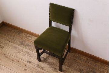 アンティーク家具　オーク材製のダイニングチェア(椅子)　イギリスアンティーク(1)