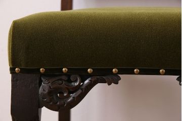 アンティーク家具　オーク材製のダイニングチェア(椅子)　イギリスアンティーク(1)