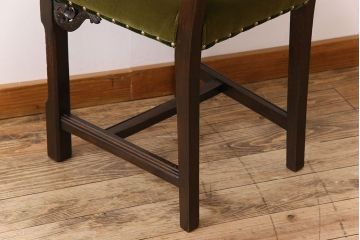 アンティーク家具　オーク材製のダイニングチェア(椅子)　イギリスアンティーク(2)