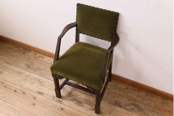 アンティーク家具　オーク材製のアームチェア(椅子)　イギリスアンティーク