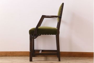 アンティーク家具　オーク材製のアームチェア(椅子)　イギリスアンティーク