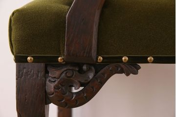 アンティーク家具　オーク材製のアームチェア(椅子)　イギリスアンティーク