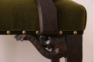 アンティーク家具　オーク材製のアームチェア(椅子)　イギリスアンティーク