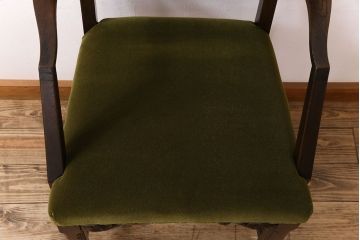 アンティーク家具　オーク材製のアームチェア(椅子)　イギリスアンティーク