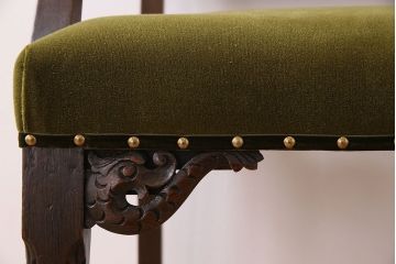 アンティーク家具　オーク材製のアームチェア(椅子)　イギリスアンティーク