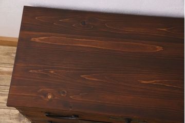 アンティーク家具　檜材天板　アンティークの衣装箪笥ローボード(時代箪笥)