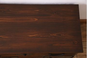 アンティーク家具　檜材天板　アンティークの衣装箪笥ローボード(時代箪笥)