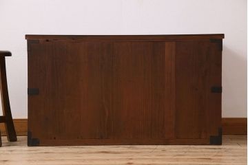 アンティーク家具　檜材天板　アンティークの衣装箪笥ローボード(時代箪笥)