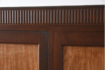 アンティーク家具　和製アンティーク　古いナラ材のワードローブ(衣装戸棚)