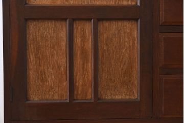アンティーク家具　和製アンティーク　古いナラ材のワードローブ(衣装戸棚)