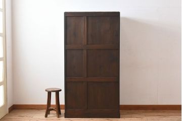 アンティーク家具　和製アンティーク　古いナラ材のワードローブ(衣装戸棚)