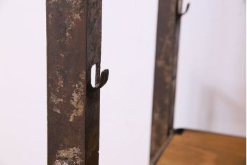 ヴィンテージ家具　ビンテージ　ジャンクインテリア　アイアンラック(飾り棚、陳列棚、ハンガーラック)(2)