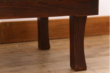 アンティーク家具　天板欅材一枚板　大正昭和期　アンティーク豆ちゃぶ台