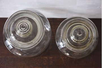 アンティーク雑貨　【O様ご成約分】アンティーク　レトロな味わいがお洒落なガラス瓶2個セット