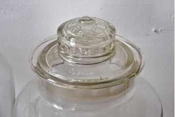 アンティーク雑貨　【O様ご成約分】アンティーク　レトロな味わいがお洒落なガラス瓶2個セット