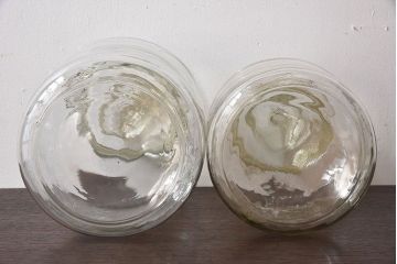 アンティーク雑貨　【O様ご成約分】アンティーク　レトロな味わいがお洒落なガラス瓶2個セット